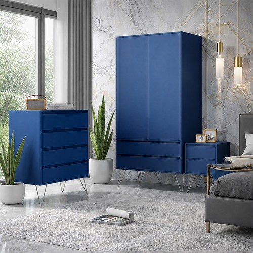 Piece navy blue - 3-piece,