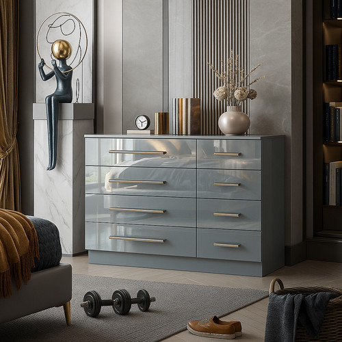 Grey drawer chest drawers - 8,