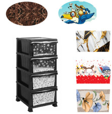 4 Tier Plastic Drawers Storage