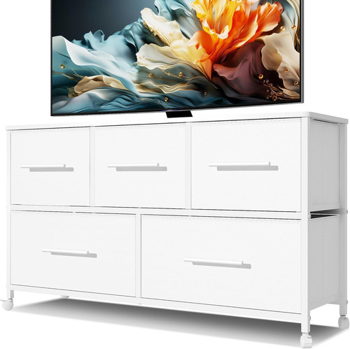 Movable white dresser - white, 5