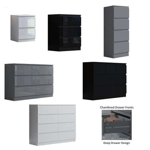 Gloss front chest - chest, drawers